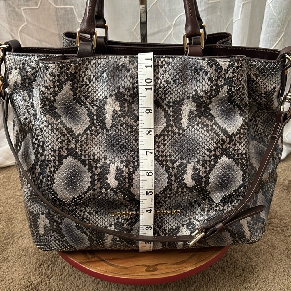 Dooney & Bourke Large Python Print Barlow Bag-
Style #9P039 GY - Picture 10 of 17